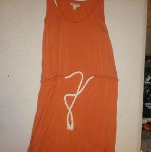 Orange rope belted dress